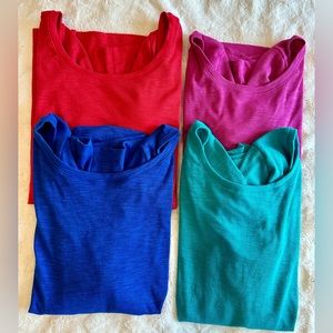 Time and Tru Bundle of 4 Large (12-14) Short Sleeve Tee Shirts variety of colors